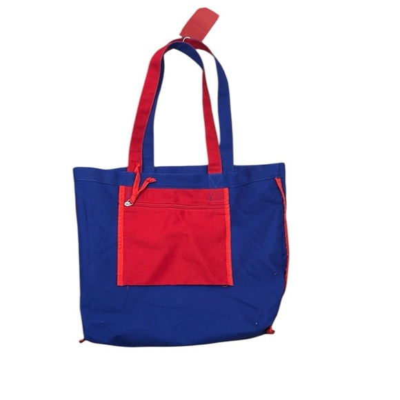 Esprit Blue and Red Tote Bag - Picture 7 of 11